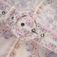 Daedalus Neutral Floral Print Mini Dress