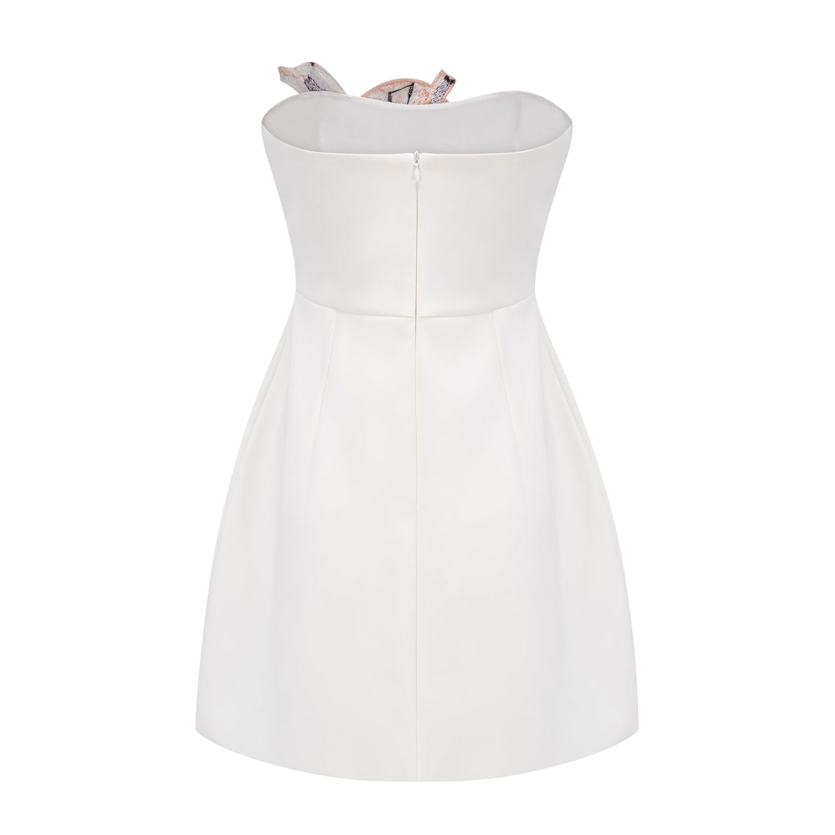 Paulette White Floral Embroidered Mini Dress