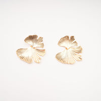 Hunster gold filled ginkgo earrings