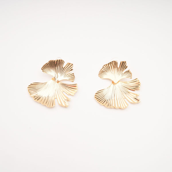 Hunster gold filled ginkgo earrings