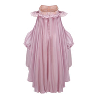 Denica Pink Glossy Bubble Hem Mini Dress