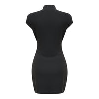 Ulamuy Black Keyhole Corset Mini Dress