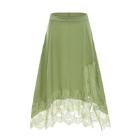 Flamingzo Green Lace Panel Top & Skirt Set