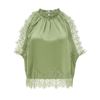 Flamingzo Green Lace Panel Top & Skirt Set