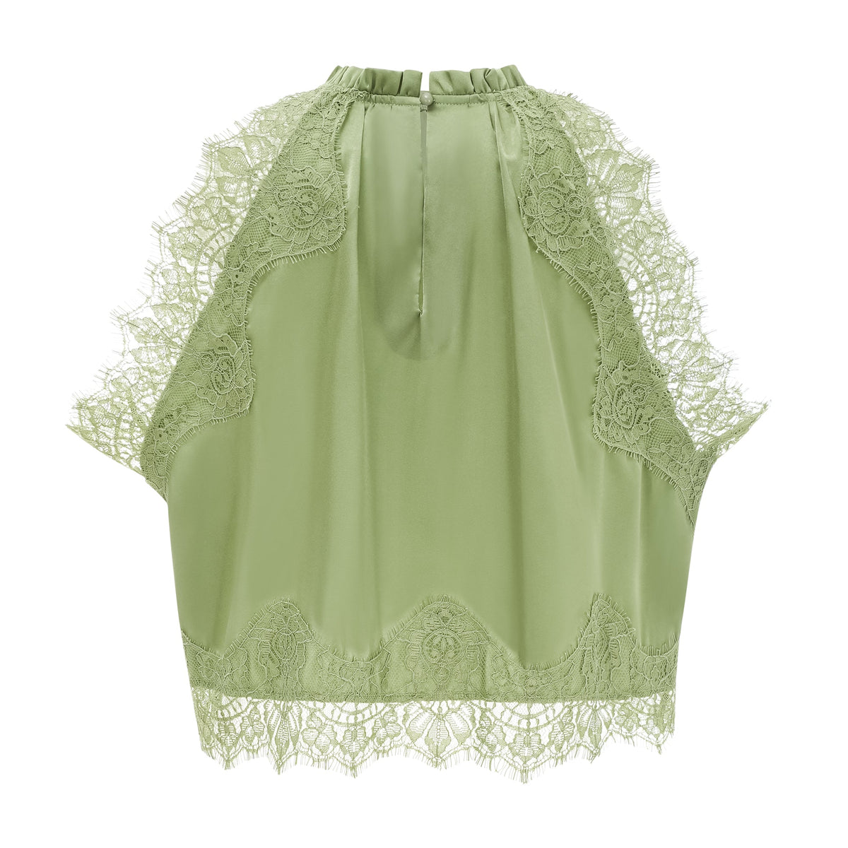 Flamingzo Green Lace Panel Top & Skirt Set