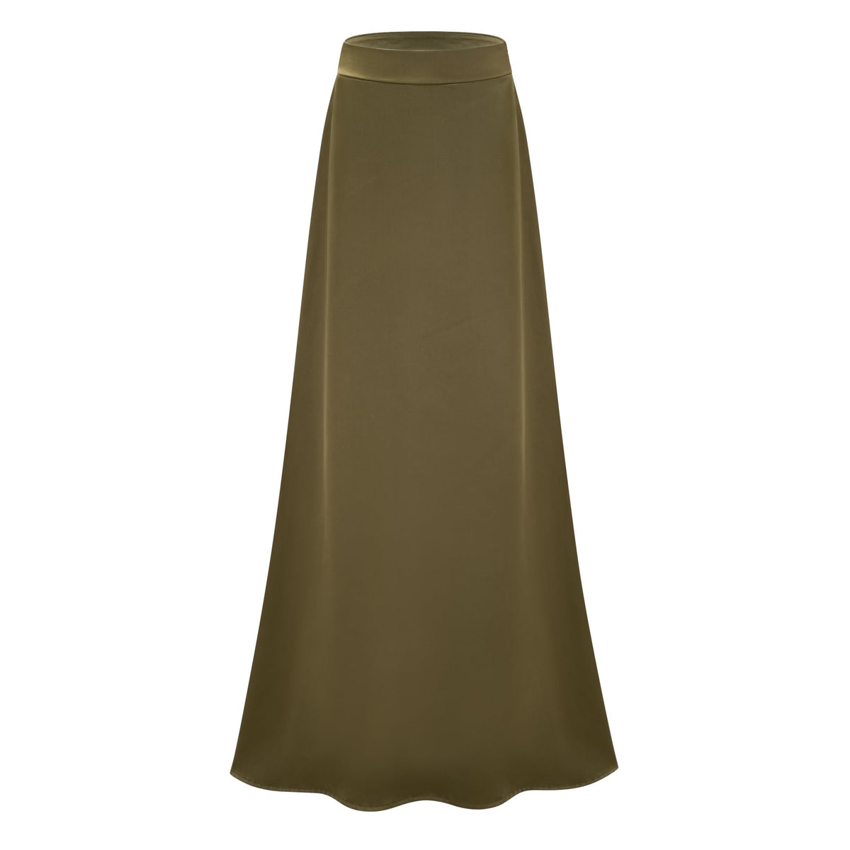 Quitterie Green Fringed Top & Satin Skirt Set