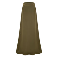 Quitterie Green Fringed Top & Satin Skirt Set