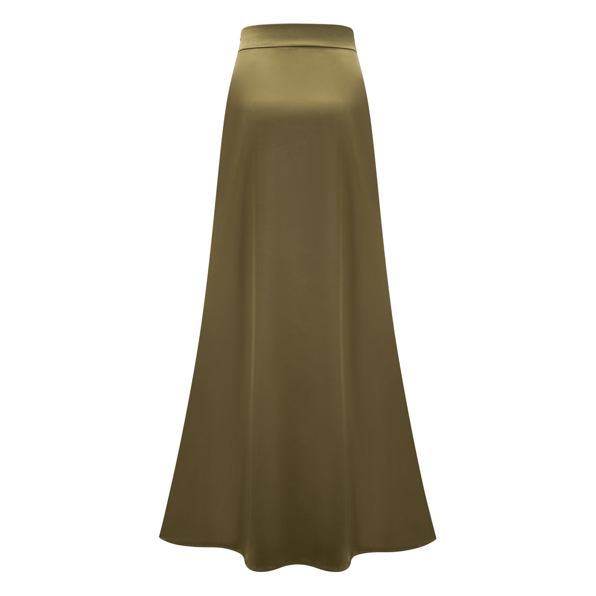 Quitterie Green Fringed Top & Satin Skirt Set
