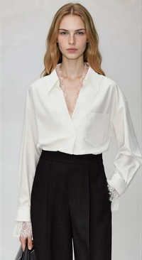 Emmie Lace V-Neck Shirt