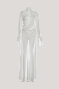 Daouda Cutout Ruch Split Maxi Dress