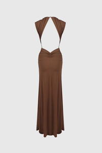 Fatin Plunge Twist Maxi Dress