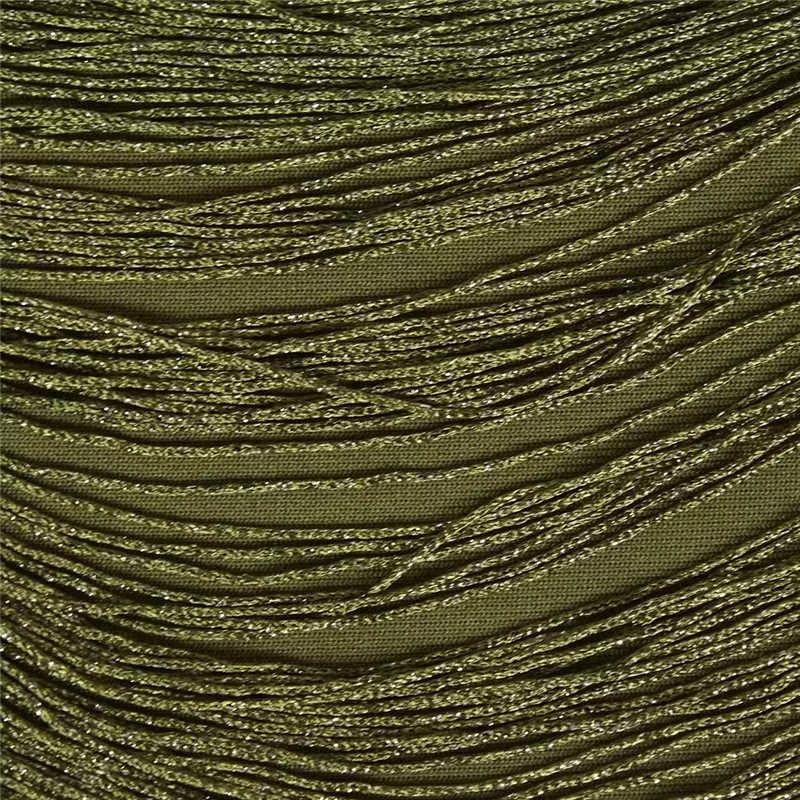 Ferdous Fringe Satin Skirt Set In Olive