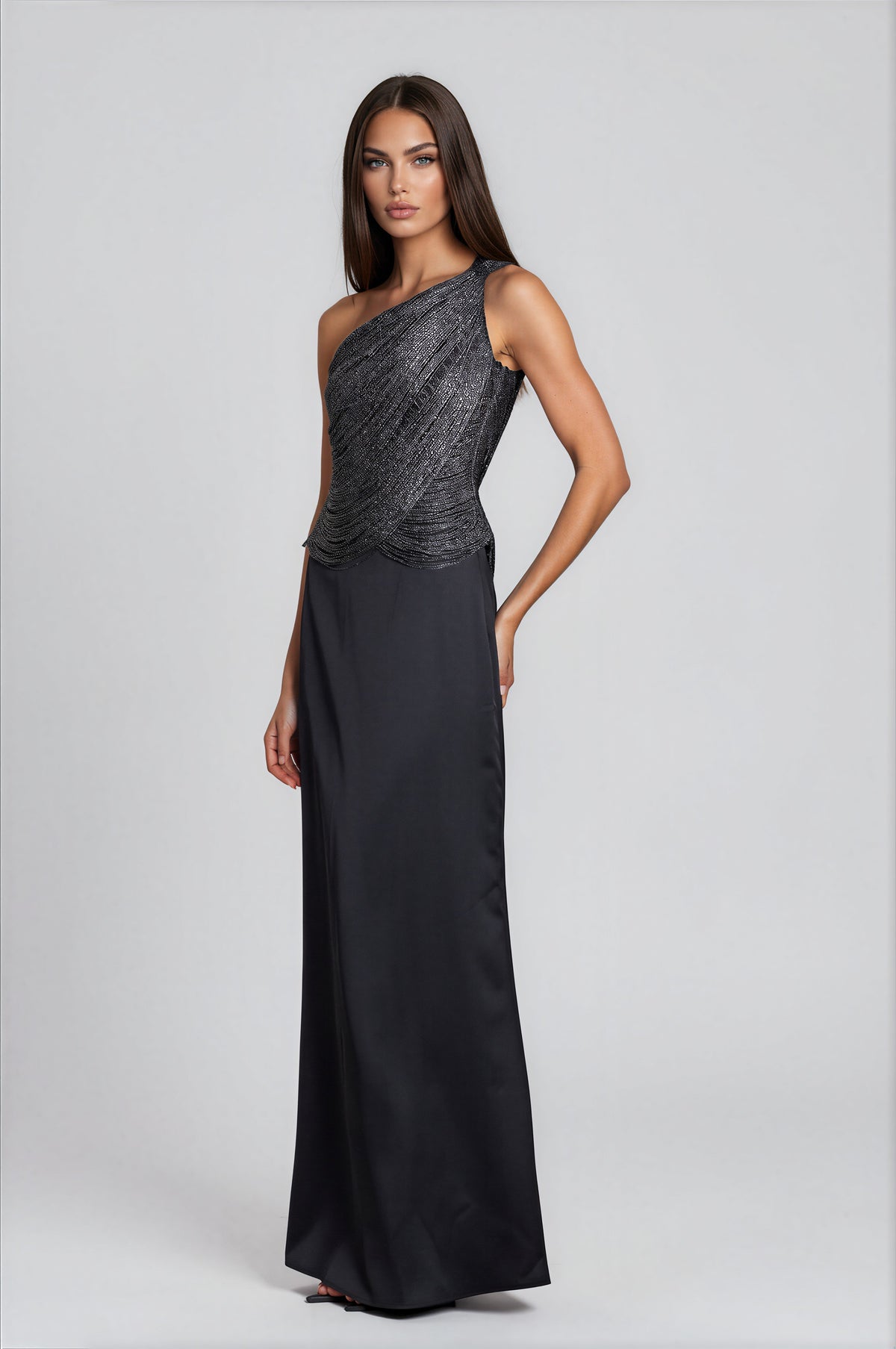 Felousvo One-Shoulder Fringe Maxi Dress