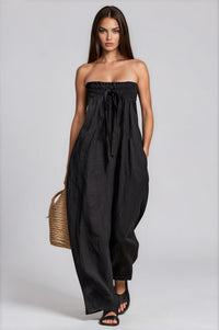 Nicoletta Strapless Ruch Jumpsuit