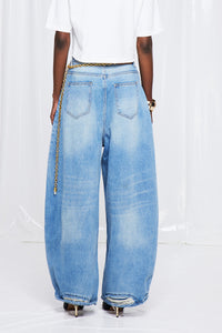 Neogas Embellished Ripped Baggy Jeans