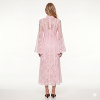 Pandorea Effortless Blush Lace Bell Sleeve Dress