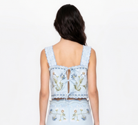 Paloma Embroidered Floral Skirt Set