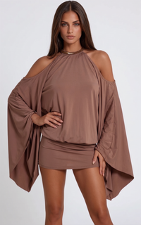 Cirillo Backless Chain Sequin Mini Dress