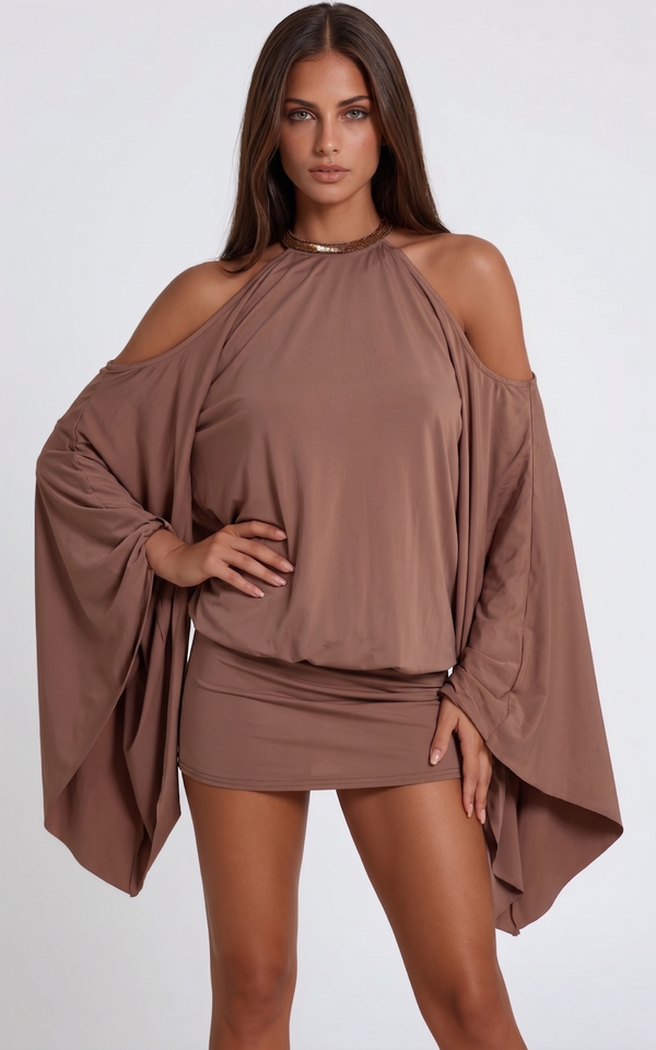 Cirillo Backless Chain Sequin Mini Dress