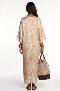 Fadzem V Neck Leopard Maxi Dress