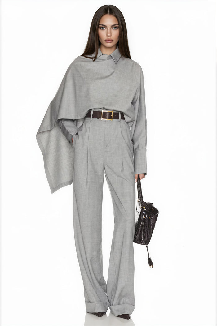 Pufey Shawl Pants Set