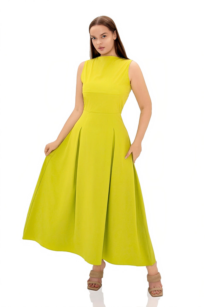 Ceylin Keyhole Cutout Midi Dress