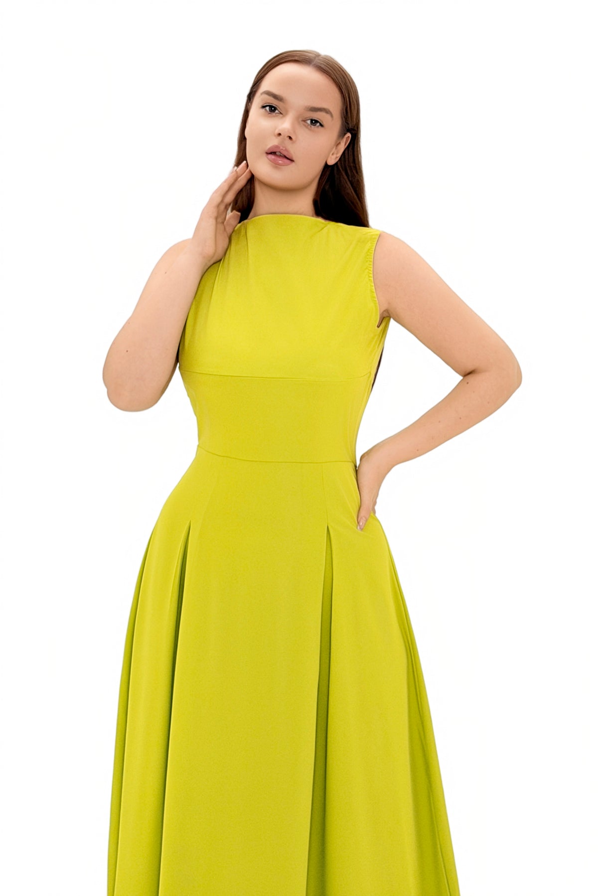 Ceylin Keyhole Cutout Midi Dress