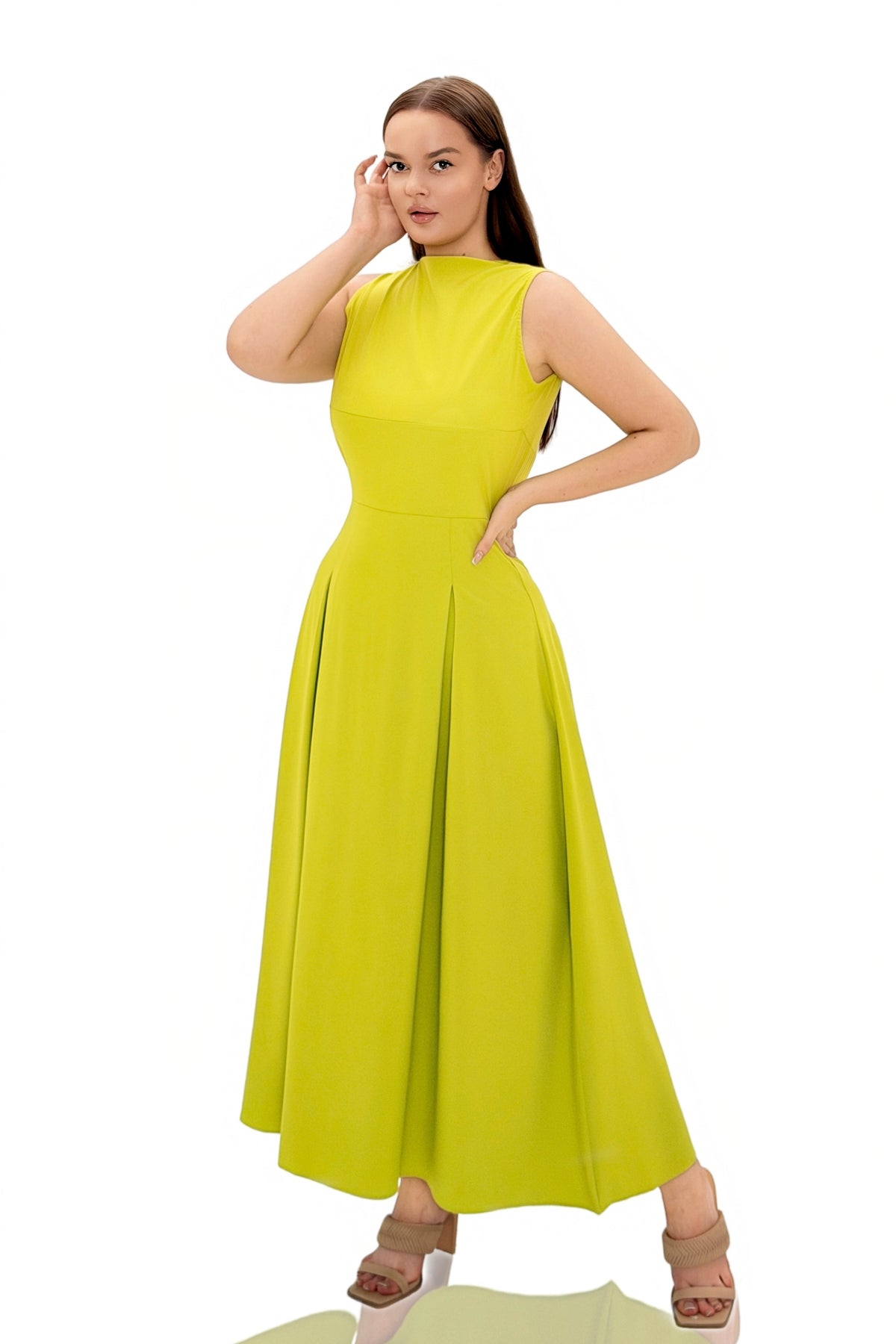 Ceylin Keyhole Cutout Midi Dress