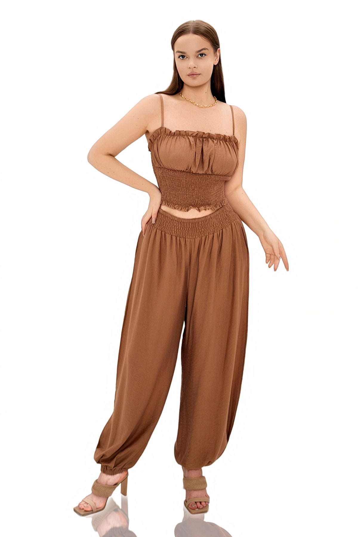 Imelda Smocking Cropped Knickerbockers Sets