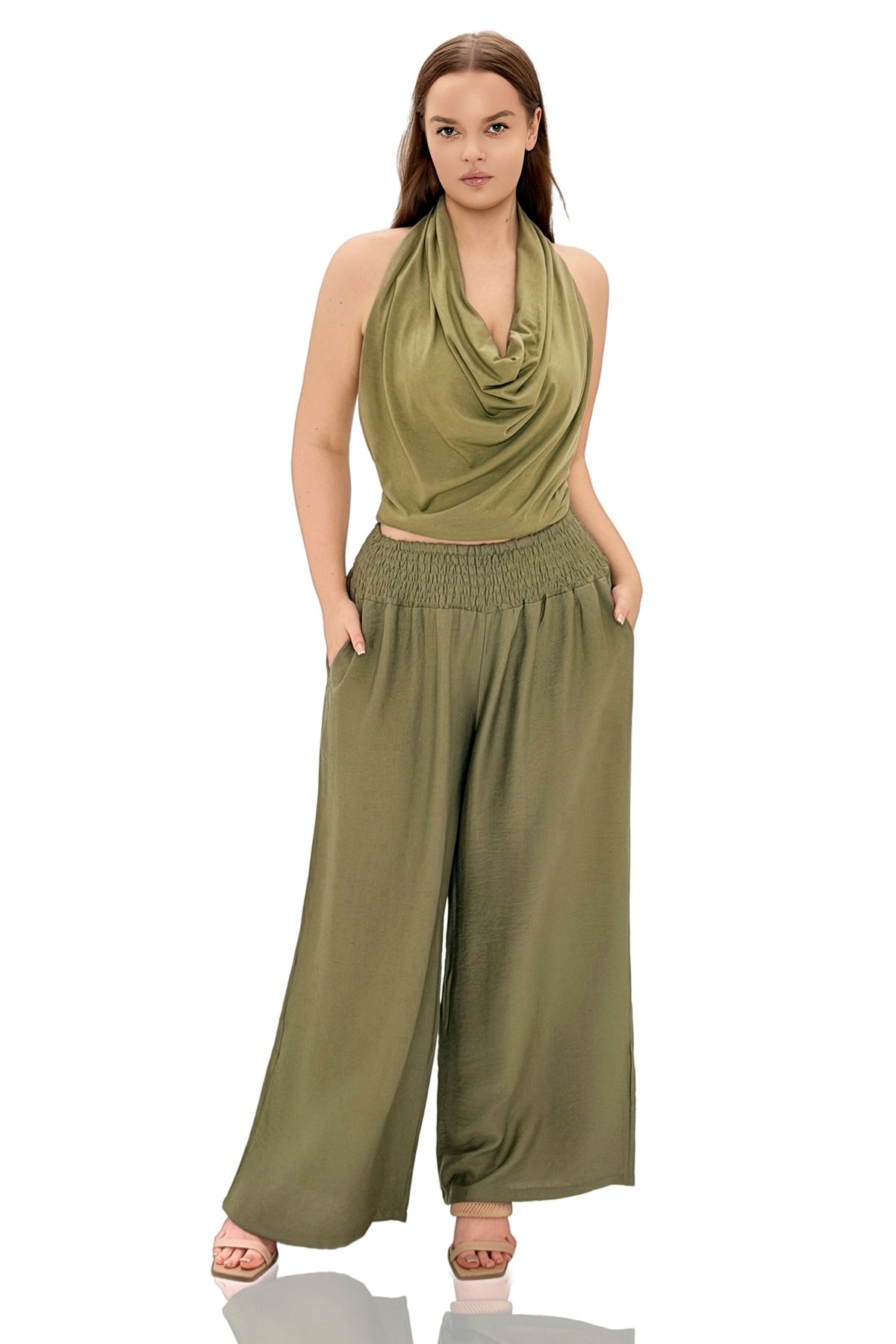 Cressida Bohemian Draped Halter Set