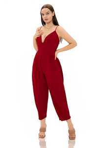 Frosina Sleeveless High Waist Baggy Wide Leg Jumpsuit