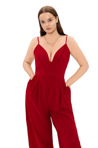 Frosina Sleeveless High Waist Baggy Wide Leg Jumpsuit