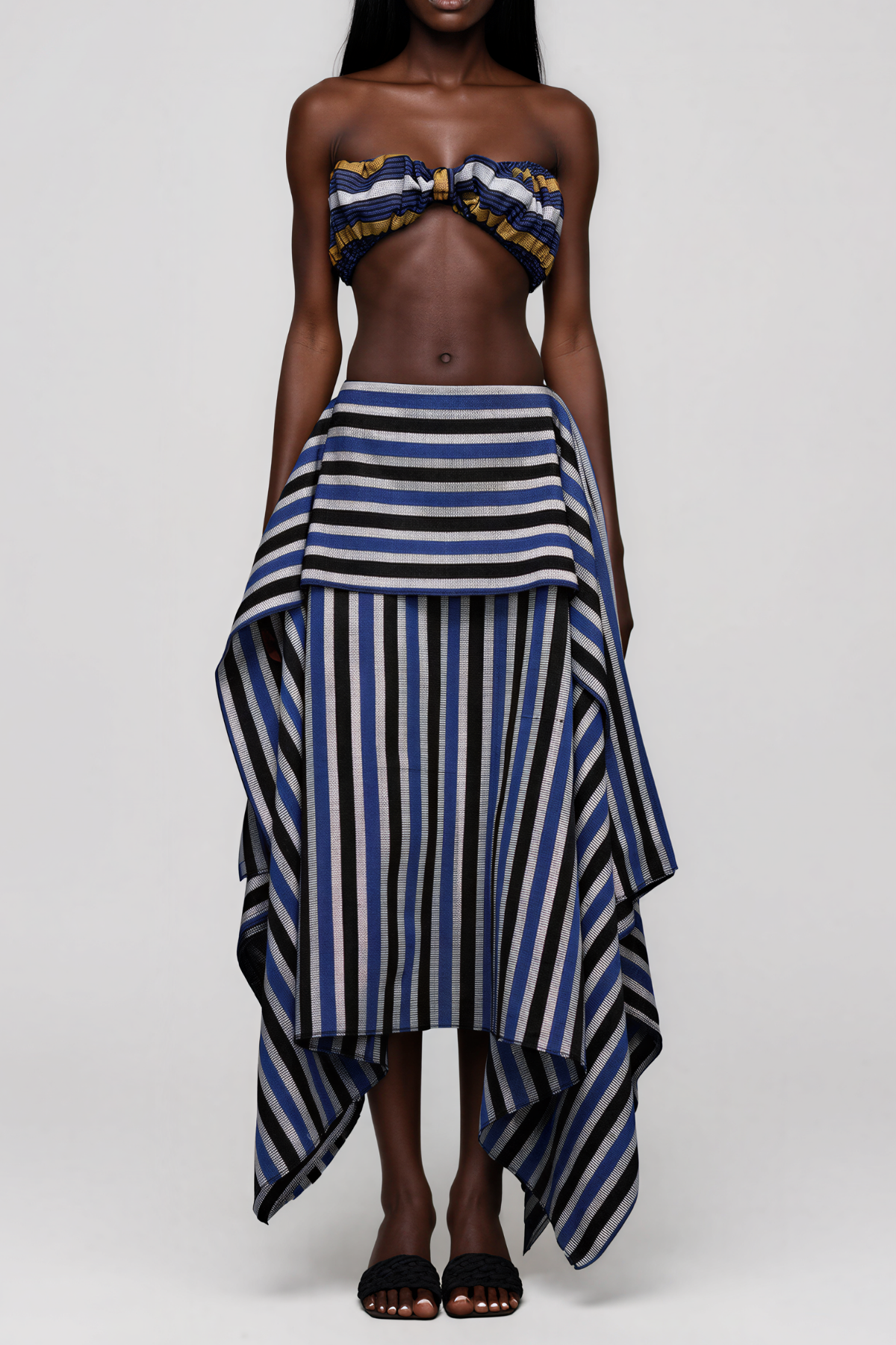 Asteroes Stripe Ruch Skirt Set