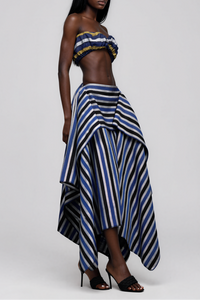 Asteroes Stripe Ruch Skirt Set