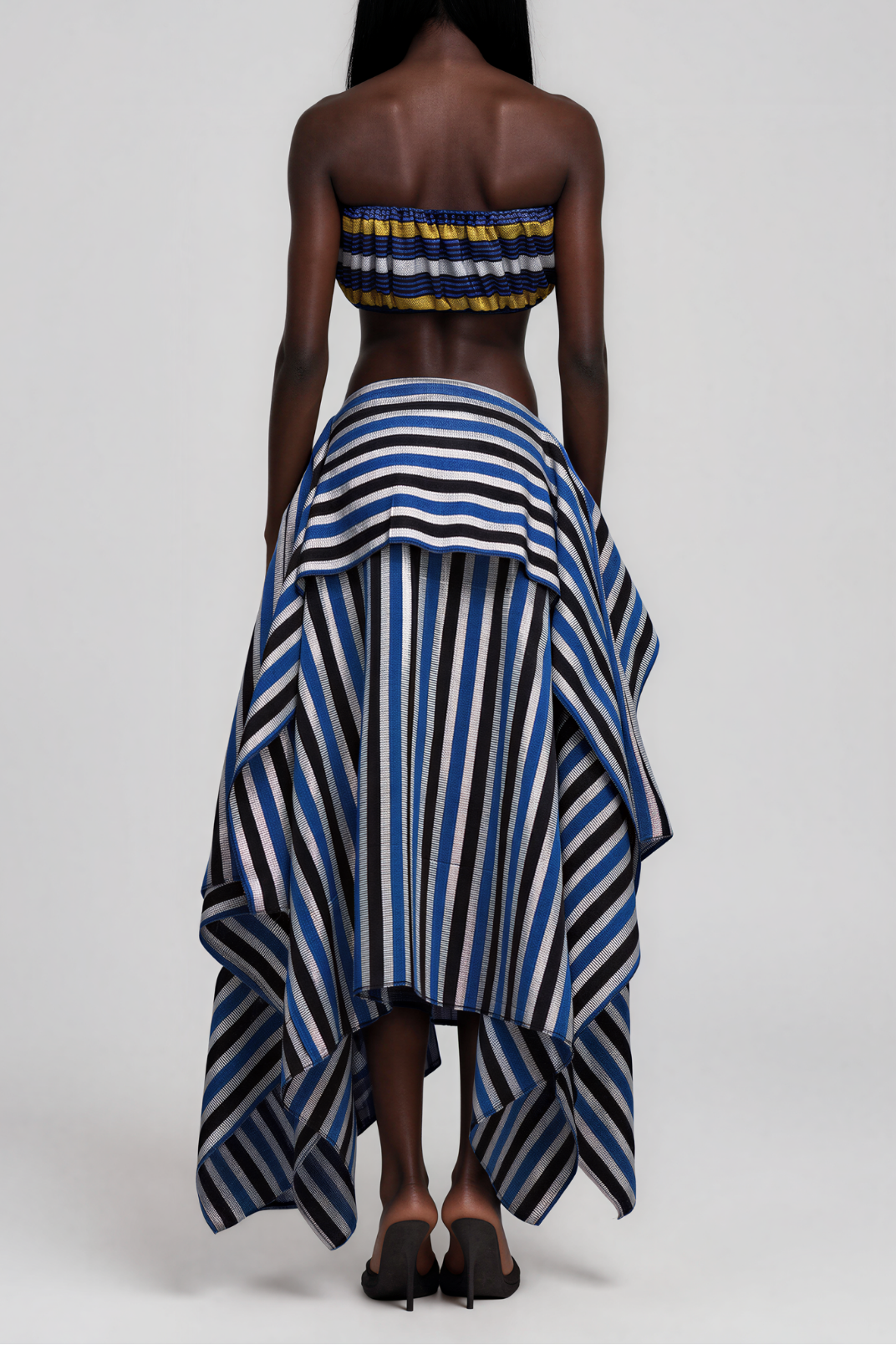 Asteroes Stripe Ruch Skirt Set