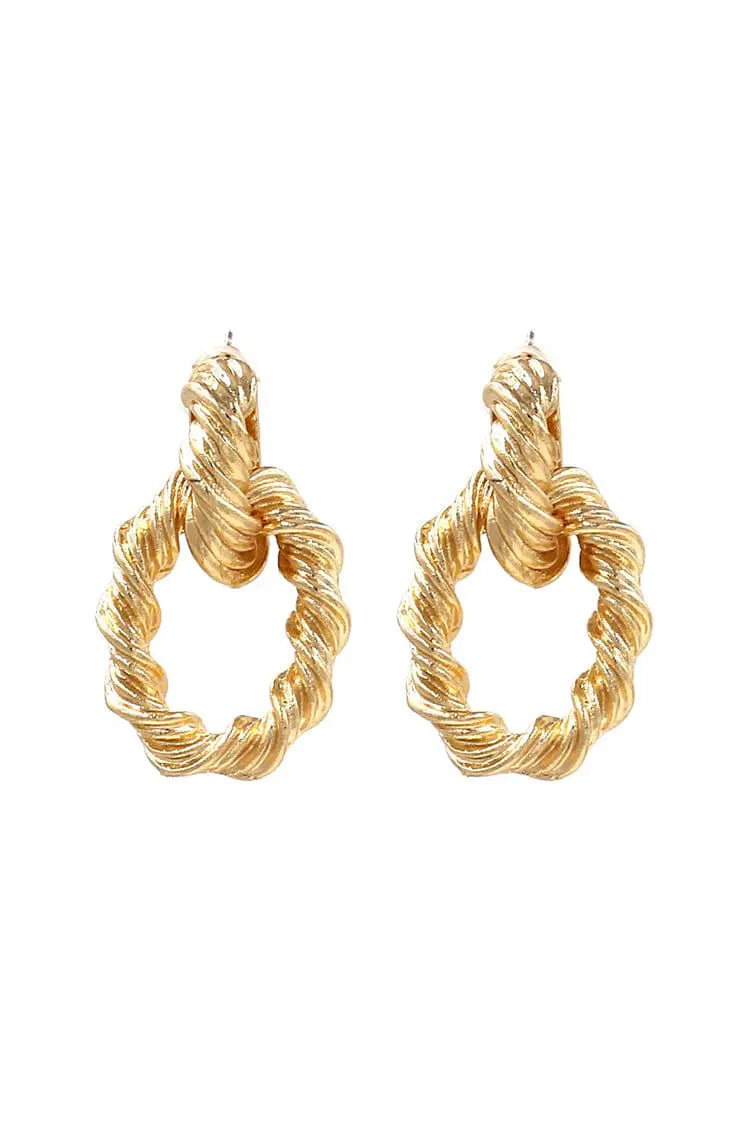 Lureen Spiral Golden Earrings
