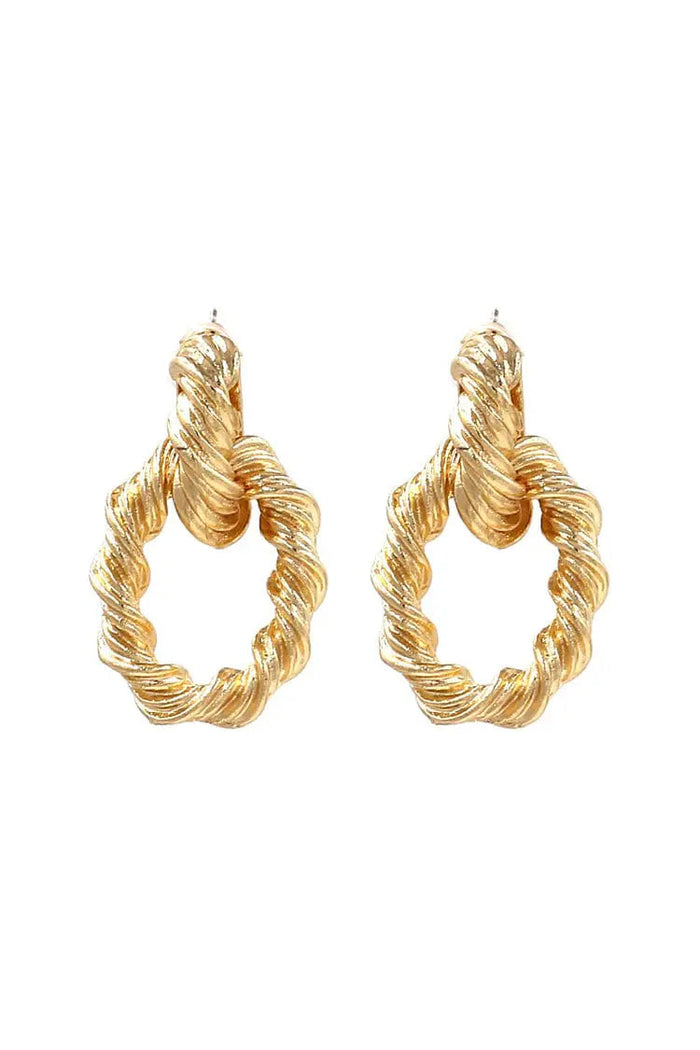 Lureen Spiral Golden Earrings