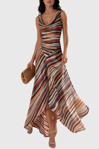 Lucasta Sleeveless Stripe  Maxi Dress