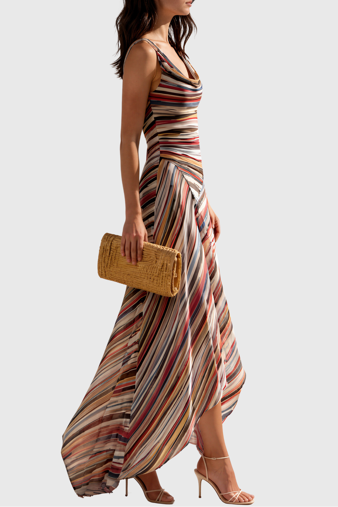 Lucasta Sleeveless Stripe  Maxi Dress
