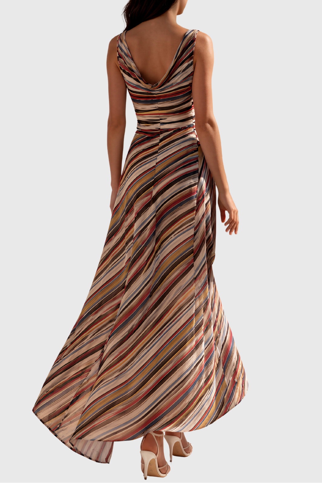 Lucasta Sleeveless Stripe  Maxi Dress
