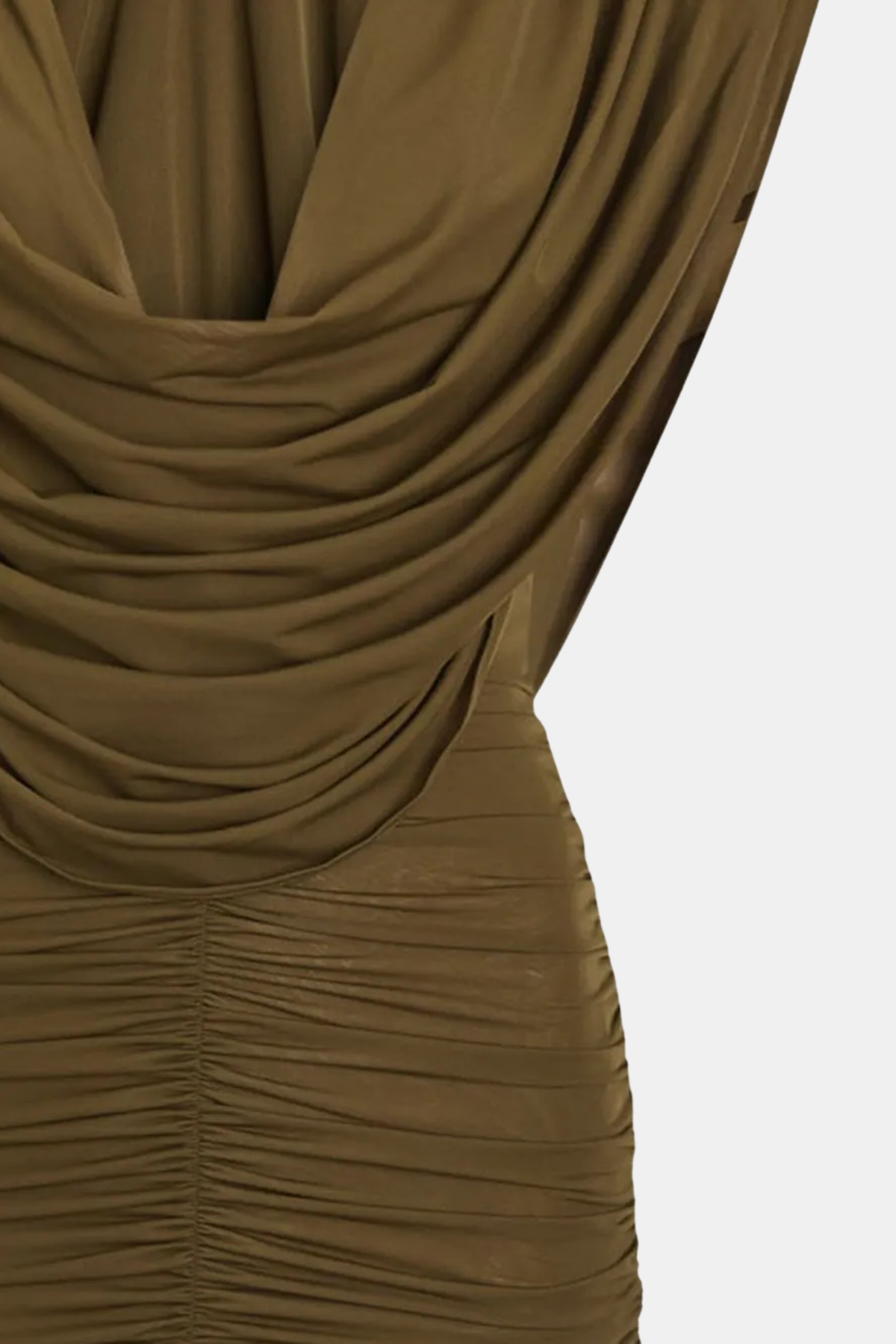 Graillot Cowl-neck Ruched Maxi Dress