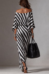 Dehaan Off-Shoulder Striped Maxi Dress