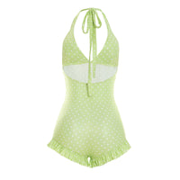 Mujay Dukes Romper in Green