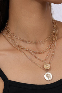 Olgbay Vintage Multi-Layer Coin Necklace