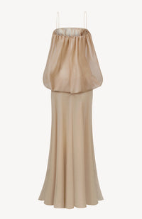 Osalish Ruch Mesh Mermaid Maxi Dress