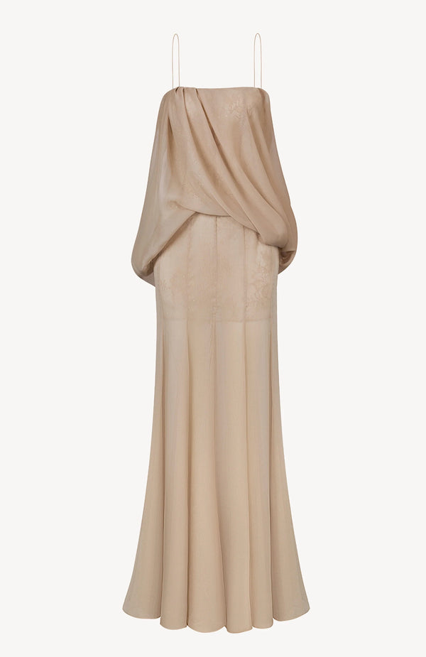Osalish Ruch Mesh Mermaid Maxi Dress