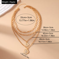 Olgbay Vintage Multi-Layer Coin Necklace