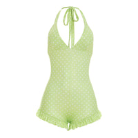 Mujay Dukes Romper in Green