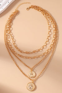 Olgbay Vintage Multi-Layer Coin Necklace