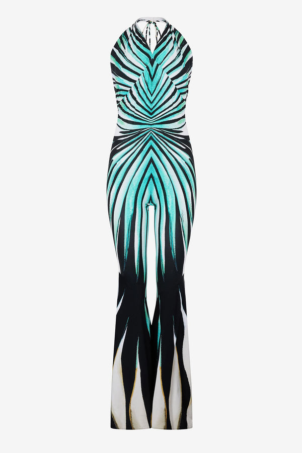 Liboniou Print Cut-Out High Waist Jumpsuit